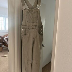 Straight wide leg overalls